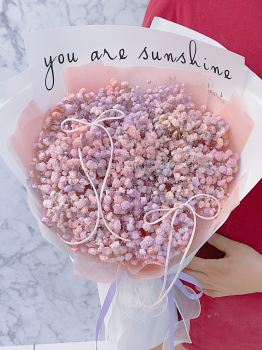 Baby's breath bouquet #Pink baby's breath bouquet #Blue baby's breath bouquet
