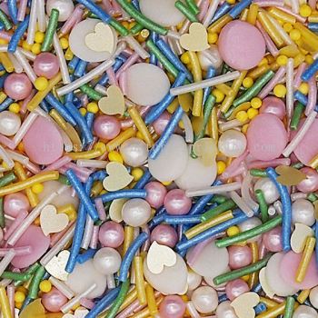Pastel Party �� Natural Pastel Combination Sprinkles Medley  Bulk Wholesale  Soya-Free  Nuts-Free  Top 14 Allergen-Free  Industrial Bakery Grade  BRC, Kosher, Halal & FDA Certified