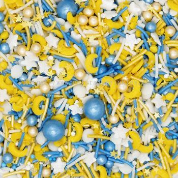 Twinkle Little Moon �� Natural Celestial Sprinkles Medley  Bulk Wholesale  Nuts-Free  Soya-Free  Top 14 Allergen-Free  Industrial Bakery Grade  BRC, Kosher, Halal & FDA Certified