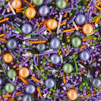 Spooky Shadow �� Natural Halloween Sprinkles Medley  Bulk Wholesale  Nuts-Free  Top 14 Allergen-Free  Industrial Bakery Grade  BRC, Kosher, Halal & FDA Certified
