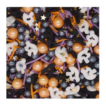 Ghost Buster �� Natural Halloween Sprinkles Mix  Bulk Wholesale  Soya-Free  Top 14 Allergen-Free  Industrial Bakery Grade  BRC, Kosher, Halal & FDA Certified