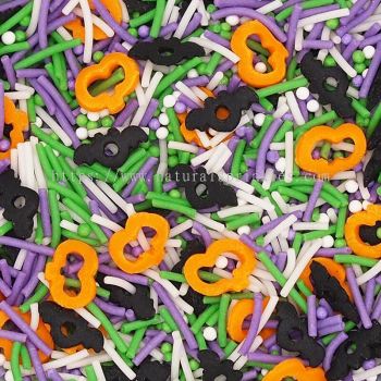 Smiling Pumpkin �� Natural Halloween Sprinkles Medley  Bulk Wholesale  E171-Free  Top 14 Allergen-Free  Industrial Bakery Grade  BRC, Kosher, Halal & FDA Certified