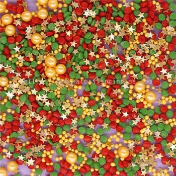 Christmas Surprise �� Classic Christmas Sprinkles Medley  Bulk Wholesale  Top 14 Allergen-Free  Industrial Bakery Grade  BRC, Kosher, Halal & FDA Compliant