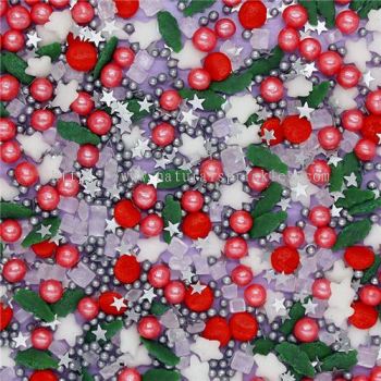 Holly Berry �� Classic Christmas Sprinkles Medley  Bulk Wholesale  Top 14 Allergen-Free  Industrial Bakery Grade  BRC, Kosher, Halal &amp; FDA Compliant