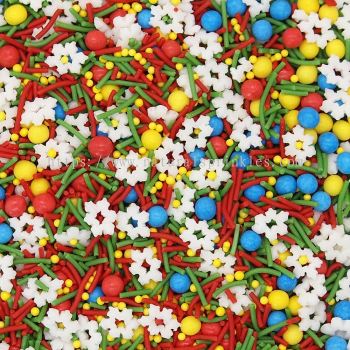 Rejoicing Season �� Natural Christmas Sprinkles Medley  Bulk Wholesale  E171-Free  Top 14 Allergen-Free  Industrial Bakery Grade  BRC, Kosher, Halal & FDA Certified