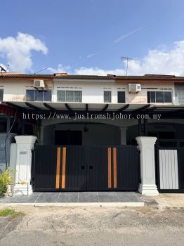 Double Storey medium Low Cost 14x55 untuk dijual, Pasir Gudang