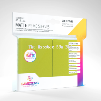 GAMEGENIC SLEEVE "MATTE PRIME SLEEVES" - LIME