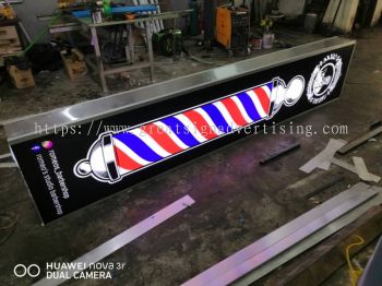romeo barbershop double side lightbox signage signboard