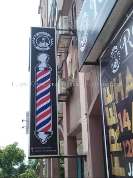 romeo barbershop double side lightbox signage signboard