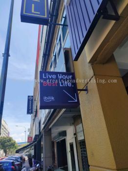 OUTDOOR DOUBLE-VIEW BLADE LIGHTBOX SIGNAGE BUILDER IN SELANGOR, KLANG & SUBANG JAYA