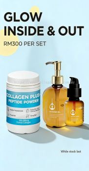 Auracel Shower Oil & Collagen Plus Peptide Powder Promotion Set