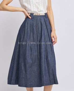 Soft Denim Midi Skirt