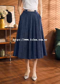 Soft Denim Midi Skirt