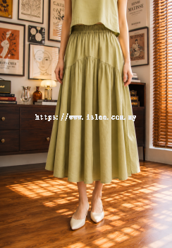Nadia Asymmetric Tiered Midi Skirt
