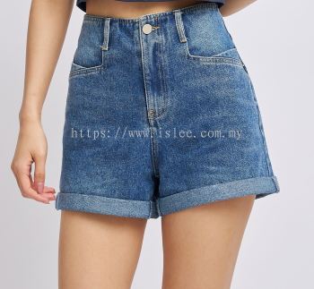 Daily Roll-Up Denim Shorts