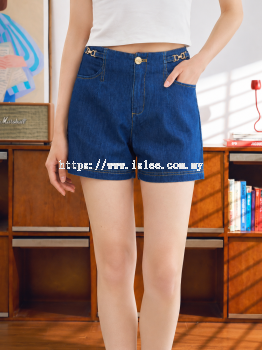 Harper Horsebit Denim Shorts