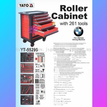 YATO YT-55295 261PCS Roller Tool Cabinet for BMW Car Repair Workshop Professional Tools Set