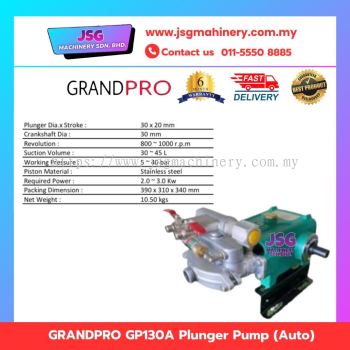 GRANDPRO GP130A Auto Plunger Pump High Pressure Water Pump