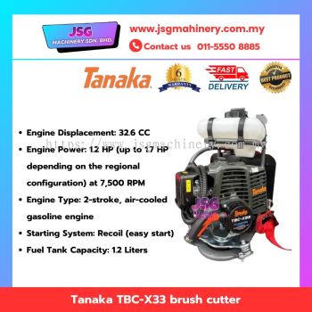 Tanaka TBC-X33 33cc 2-Stroke Brush Cutter Grass Trimmer Heavy Duty Lawn & Garden Tool