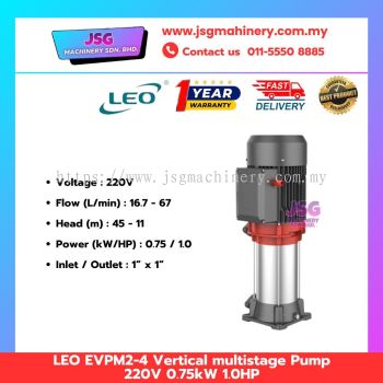 LEO EVPM 2-4 Vertical Multistage Pump 220V 0.75kW 1.0HP