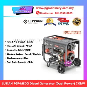 LUTIAN 7GF-MEDG 7.0KW Diesel Generator Dual Power Electric & Recoil Start 220V/415V