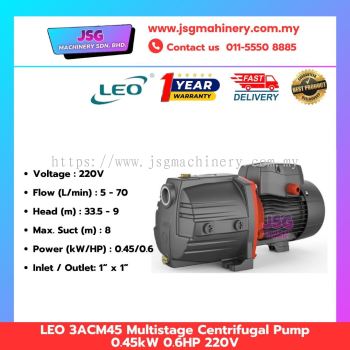 LEO 3ACM45 Multistage Centrifugal Pump 0.45kW 0.6HP 220V | Water Pump