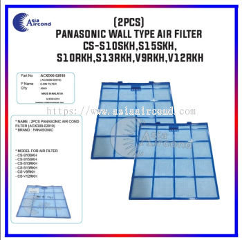 (2 PCS) PANASONIC AIRCOND WALL TYPE AIR FILTER ACXD00-02810 E-ION FILTER AIR CONDITIONER REPLACEMENT PART BLUE NET