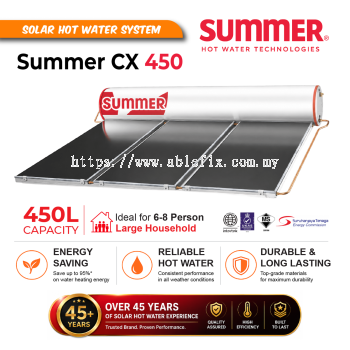 Solar Hot Water System Summer 450CX