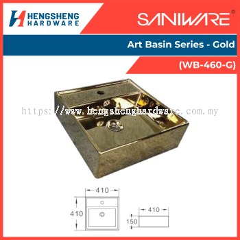 SANIWARE Art Basin Series - Gold (WB-460-G) | Saniware Products In Selangor