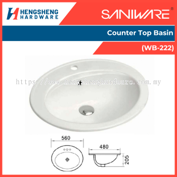 SANIWARE Counter Top Basin (WB-222) | Saniware Products In Selangor