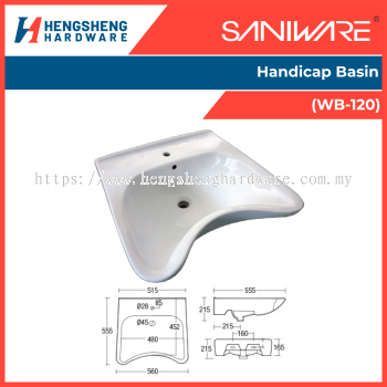 SANIWARE Handicap Basin (WB-120) | Saniware Products In Selangor