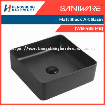 SANIWARE Matt Black Art Basin (WB-488 MB) | Saniware Products In Selangor