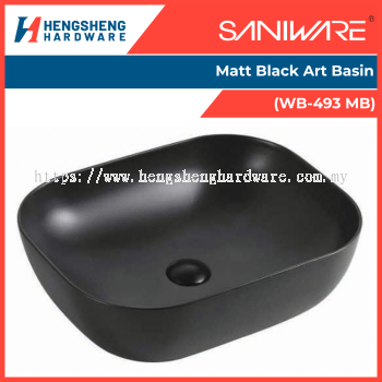 SANIWARE Matt Black Art Basin (WB-493 MB) | Saniware Products In Selangor