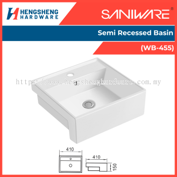 SANIWARE Semi Recessed Basin (WB-455) | Saniware Products In Selangor