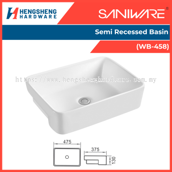 SANIWARE Semi Recessed Basin (WB-458) | Saniware Products In Selangor