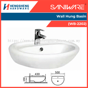 SANIWARE Wall Hung Basin (WB-2202) | Saniware Products In Selangor