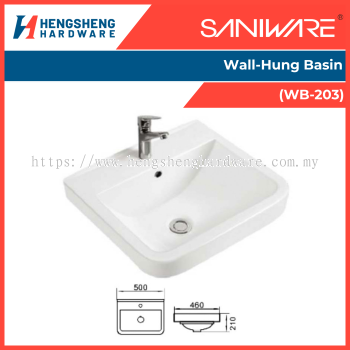 SANIWARE Wall-Hung Basin (WB-203) | Saniware Products In Selangor