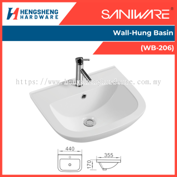 SANIWARE Wall-Hung Basin (WB-206) | Saniware Products In Selangor