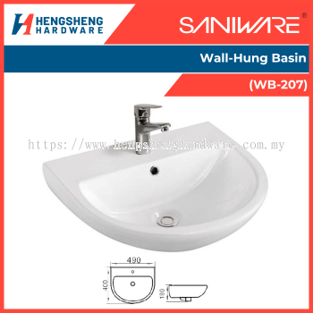 SANIWARE Wall-Hung Basin (WB-207) | Saniware Products In Selangor