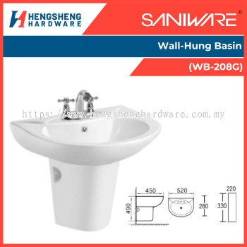 SANIWARE Wall-Hung Basin (WB-208G) | Saniware Products In Selangor