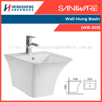 SANIWARE Wall-Hung Basin (WB-209) | Saniware Products In Selangor