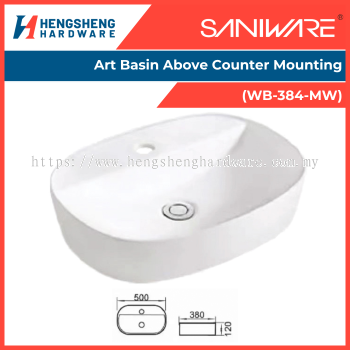 SANIWARE Art Basin Above Counter Mounting (WB-384-MW) | Saniware Products In Selangor