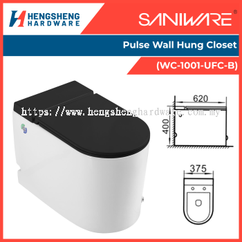 SANIWARE Pulse Wall Hung Closet (WC-1001-UFC-B) | Saniware Products in Selangor