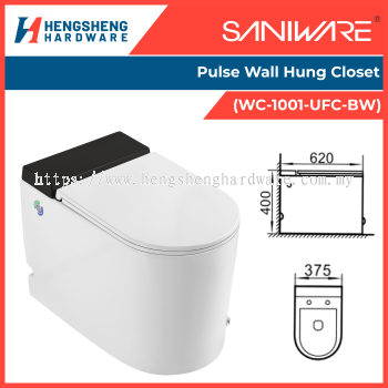 SANIWARE Pulse Wall Hung Closet (WC-1001-UFC-BW) | Saniware Products in Selangor