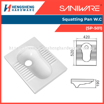 SANIWARE Squatting Pan W.C (SP-501) _ Saniware Products in Selangor
