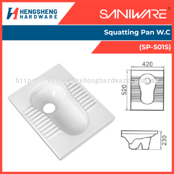SANIWARE Squatting Pan W.C (SP-501S) | Saniware Products In Selangor