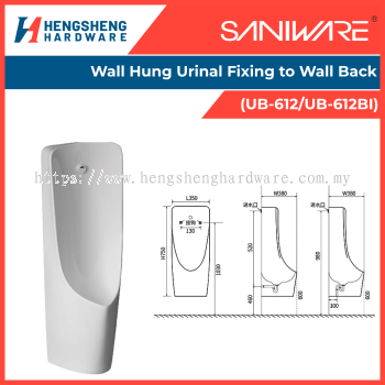 SANIWARE Wall Hung Urinal c_w sensor (UB-612_UB-612BI) _ Saniware Products in Selangor