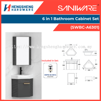 SANIWARE 6 in 1 Bathroom Cabinet Set (SWBC-A6301) _ Saniware Products in Selangor