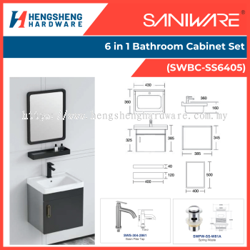 SANIWARE 6 in 1 Bathroom Cabinet Set (SWBC-SS6405) _ Saniware Products in Selangor