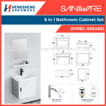 SANIWARE 6 in 1 Bathroom Cabinet Set (SWBC-SS6406) _ Saniware Products in Selangor